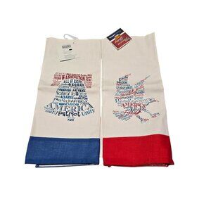 Cracker Barrel American Heritge Patriotic Kitchen Towels